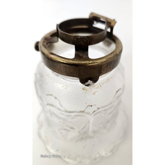 Lamp Bulb Cover, vintage glass ruffled lamp shade replacement light shade 4.5 in - Picture 7 of 9